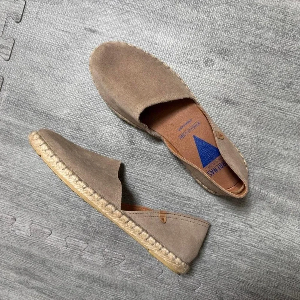 Verbenas Leather Suede Espadrille‎ Flats Slip On Shoes Women's 9